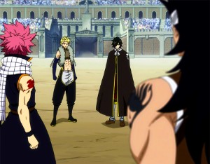 Natsu and Gajeel vs Sting and Rouge ~ Grand Magic Games