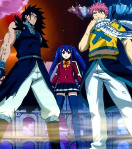 Natsu, Gajeel and Wendy vs Faust ~ Edolas