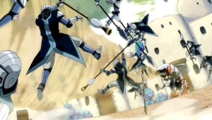 Natsu, Wendy and Lucy vs Royal Army ~ Edolas