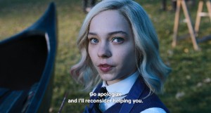 Scolding Wednesday for upsetting Thing