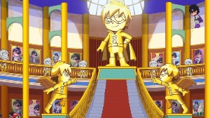 Anime gold statue