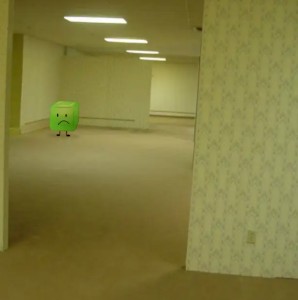Green Ice Cube in the Backrooms