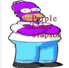 Purple Homer Simpson