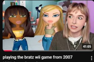 playing the bratz wii game from 2007