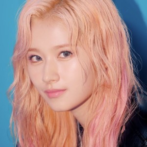 blonde with pink