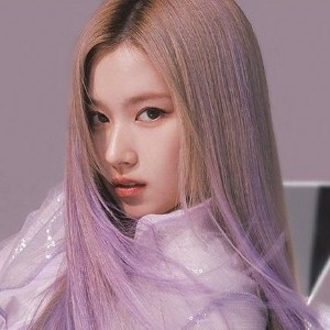 blonde with purple ends
