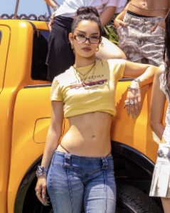 yellow crop top