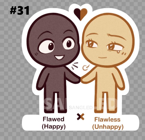 Flawed (Happy) X Flawless (Unhappy)
