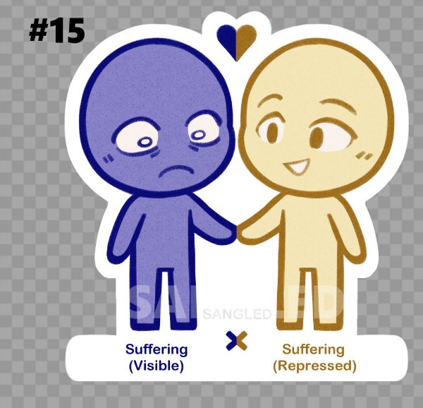 Suffering (Visible) X Suffering (Repressed)