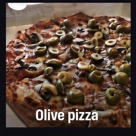 Olives on pizza