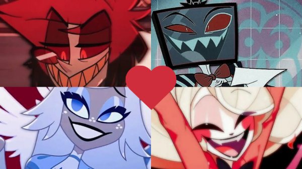Charlasilox (Charlie x Alastor x Emily x Vox)