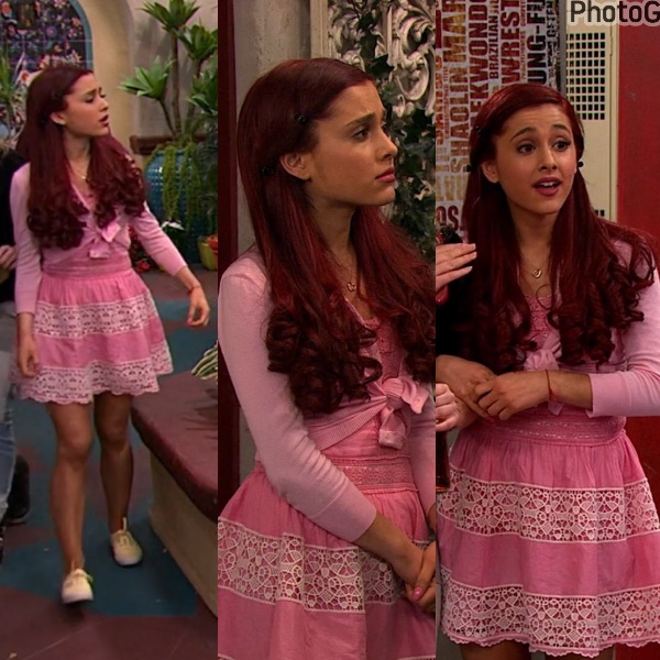 pink and white cute dress