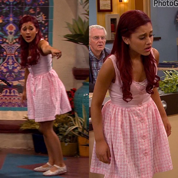 plaid white and pink dress