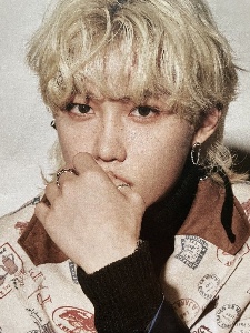 Blonde curly mullet