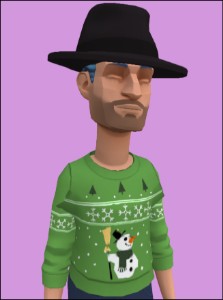 Green Christmas shirt look