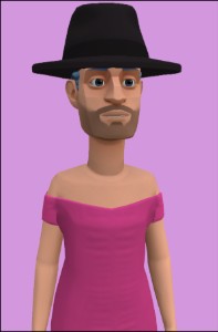 Lucas in a dress look