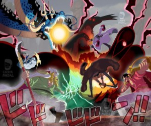 Imu Vs rocks,wb, big mom, kaido,roger and garp