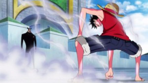 Luffy Vs blueno