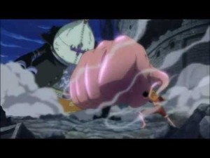 Luffy Vs oars and moria