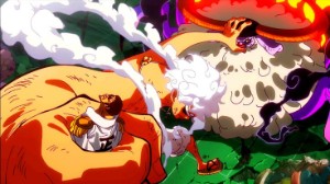 Luffy Vs Saturn and kizaru