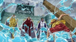 Luffy Vs the 3 admirals