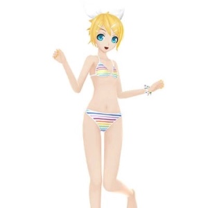 Kagamine Rin Striped Bikini
