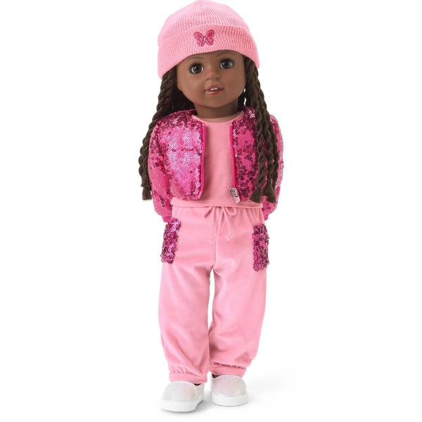 Pink Puffer and Joggers Outfit