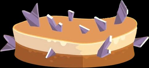 Cheesecake with glass shards
