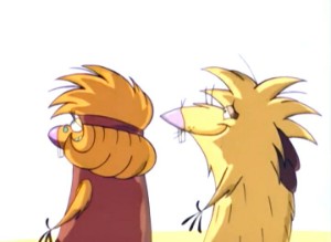 Norb and Treeflower watching Dag blow up