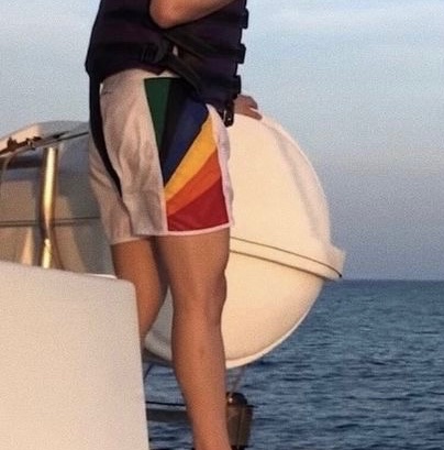 rainbow shorts thighs