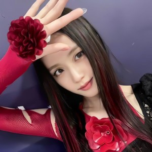 black with red