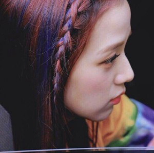 red with purple