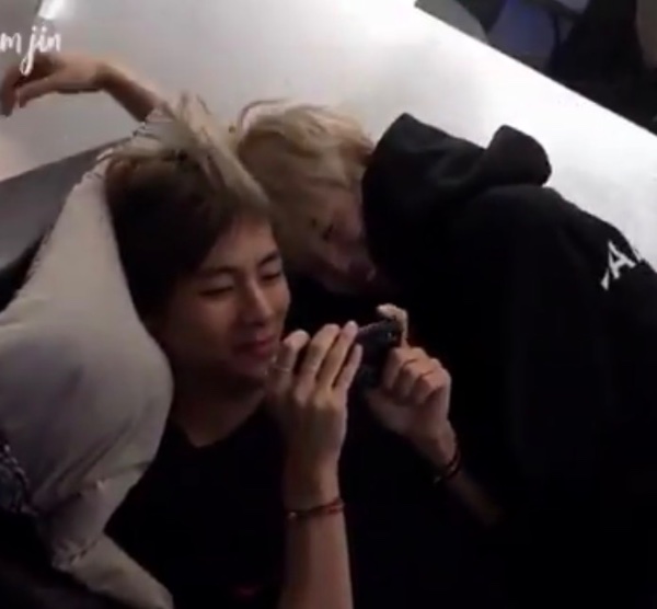 giggly asf while snuggling