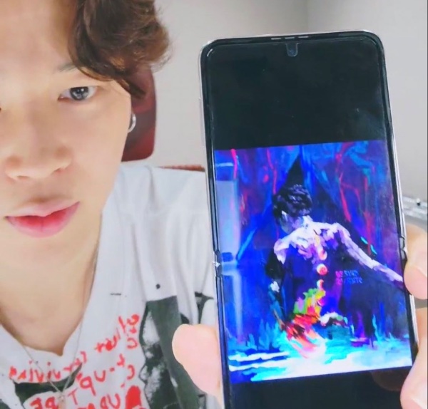 jimin getting a tattoo taehyung sended to him