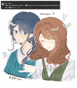 Ichimino but Minori has dark asf hair