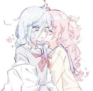 Shizuairi being kissyful