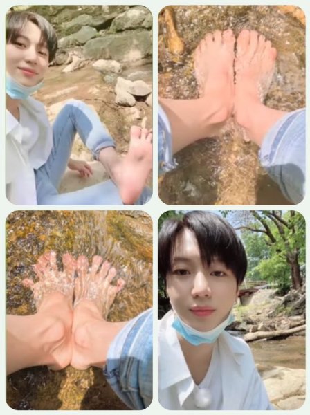 taemin posting his feet to cheer up shawols