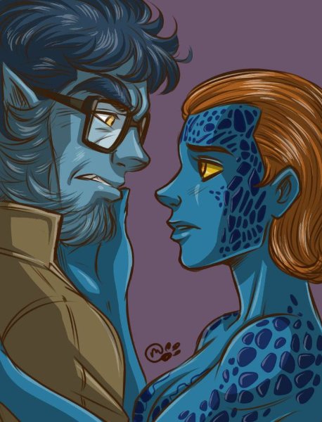 Hank McCoy x Raven Darkhölme