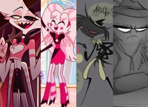 Angel Dust, Molly, Arackniss, and Herion(Their dad)