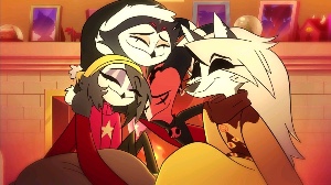 Stolas, Blitzø, Loona, and Octavia