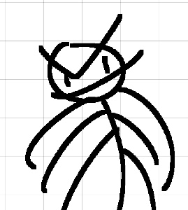 Many arm stick man