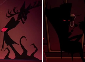 Alastor’s shadow x Lucifer’s shadow
