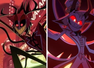 Demon Form Alastor x Demon Form Lucifer