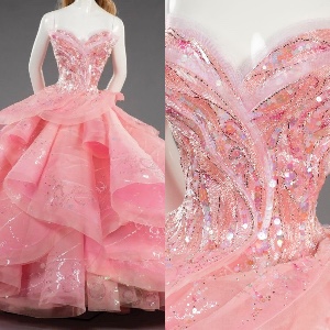 Pink Beaded Dress