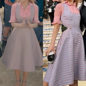 Uniform Dress + Pink Undershirt