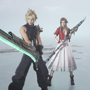 Aerith joins Cloud in defeating Sephiroth