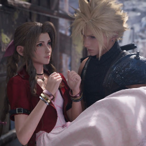 Cloud catching Aerith
