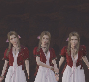 Cloud taking pictures of Aerith