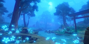 The Sacred Forest in the Moonlight