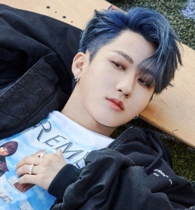 Blue undercut